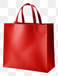 PNG A simple shopping bag handbag red white background. AI generated Image by rawpixel.