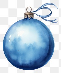 PNG Christmas bauble blue white background celebration. AI generated Image by rawpixel.