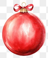 PNG Christmas bauble plant red white background. AI generated Image by rawpixel.