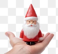 PNG  Santa claus manipulative doll white background representation celebration. AI generated Image by rawpixel.