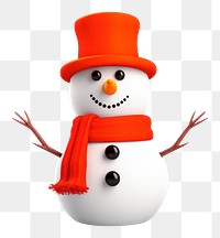 PNG Snowman winter white red. AI generated Image by rawpixel.