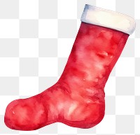 PNG Christmas sock red white background. AI generated Image by rawpixel.