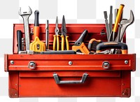 PNG  Hammer tool box white background. 
