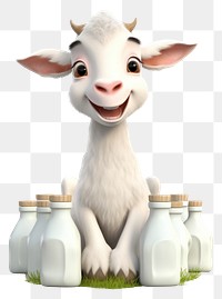 PNG  Goat milk livestock mammal. AI generated Image by rawpixel.