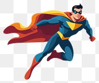 PNG  A superhero cartoon white background creativity. AI generated Image by rawpixel.