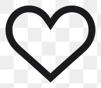 PNG  Heart icon symbol white line. AI generated Image by rawpixel.