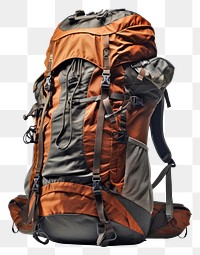 PNG  A mountain hiker bag backpacking white background suitcase. 