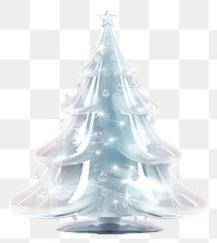 PNG Transparent glass style white Christmas tree christmas white background christmas tree. AI generated Image by rawpixel.