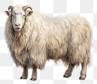 PNG Angora goat watercolor livestock animal mammal. AI generated Image by rawpixel.