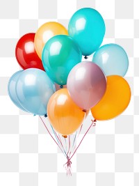 PNG Birthday balloons anniversary celebration decoration. AI generated Image by rawpixel.