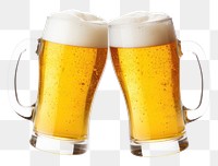 PNG Clinking beer glasses lager drink white background. AI generated Image by rawpixel.