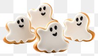 PNG Ghost cookies halloween snack dessert icing food. AI generated Image by rawpixel.