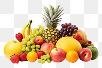 PNG Pineapple banana grapes fruit. AI generated Image by rawpixel.
