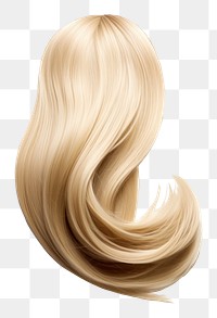 PNG  Blond hair piece adult wig white background. AI generated Image by rawpixel.