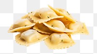 Ravioli pasta food white background fettuccine. AI generated Image by rawpixel.