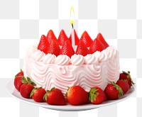 PNG Strawberry cake dessert candle. AI generated Image by rawpixel.