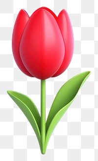 PNG  Tulip flower plant white background. AI generated Image by rawpixel.