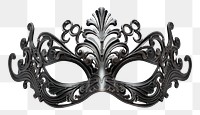PNG Venetian carnival mask black color white background celebration accessories