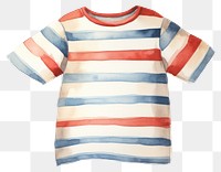 PNG striped t-shirt, watercolor fashion element, transparent background