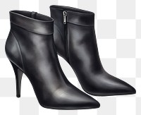 PNG black high heels, watercolor fashion element, transparent background