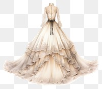 PNG  Vintage Wedding Dress wedding dress fashion