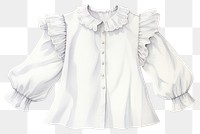 PNG  White shirt sleeve blouse white. AI generated Image by rawpixel.
