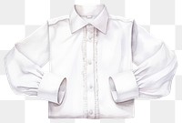 PNG  White shirt sleeve blouse white. AI generated Image by rawpixel.