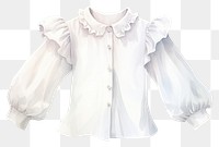 PNG  White shirt blouse sleeve white. AI generated Image by rawpixel.