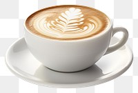 PNG  Latte art coffee drink cup. 