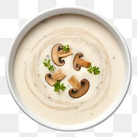 PNG  Mushroom soup bowl plate food. AI generated Image by rawpixel.