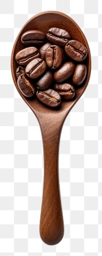 PNG  Spoon coffee white background coffee bean. .