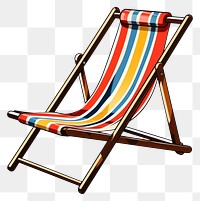 PNG Beach chair furniture white background relaxation. 