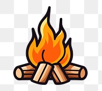 PNG Campfire fireplace bonfire creativity. AI generated Image by rawpixel.