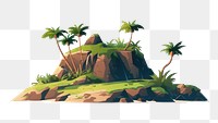 PNG  Island landscape outdoors nature. AI generated Image by rawpixel.