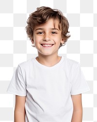 PNG  Child portrait t-shirt smiling. AI generated Image by rawpixel.