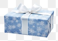 PNG Winter gift white box white background. AI generated Image by rawpixel.