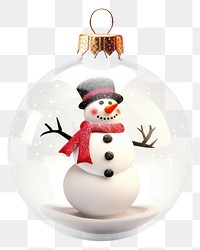 PNG Christmas ornament ball christmas snow snowman. 