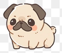 PNG Pug dog drawing animal mammal. AI generated Image by rawpixel.