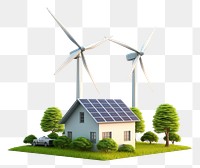 PNG  Solar turbine windmill outdoors. AI generated Image by rawpixel.