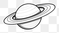 PNG  Saturn astronomy planet line. AI generated Image by rawpixel.
