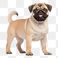 PNG Pug dog mammal animal. AI generated Image by rawpixel.