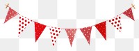 PNG A triangle banner pattern white background clothesline. AI generated Image by rawpixel.