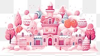 PNG Candy town cartoon confectionery architecture. AI generated Image by rawpixel.
