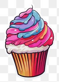 PNG  Cuocake cupcake dessert icing. AI generated Image by rawpixel.