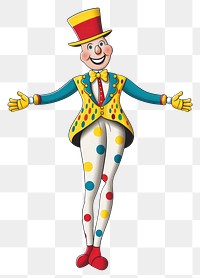 PNG  Clown adult white background representation. AI generated Image by rawpixel.