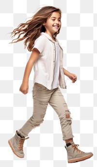 PNG A happy girl kid footwear shoe clambering. AI generated Image by rawpixel.