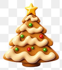 PNG  Christmas tree cookie gingerbread dessert food
