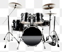 PNG  Black and silver drum kit drums percussion black. 