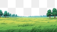 PNG  Green field landscape backgrounds grassland. .