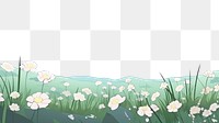 PNG  White flower field sky backgrounds landscape. AI generated Image by rawpixel.